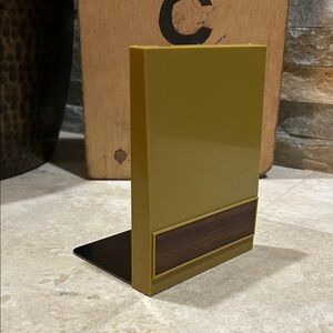 ELDON OFFICE PRODUCTS vintage green plastic bookend